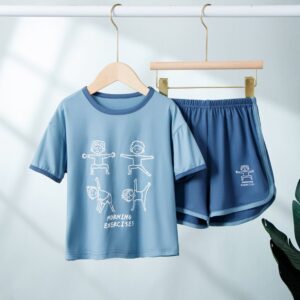 儿童夏季短裤短袖套装 Kids' Summer Short-Sleeve Shorts Set
